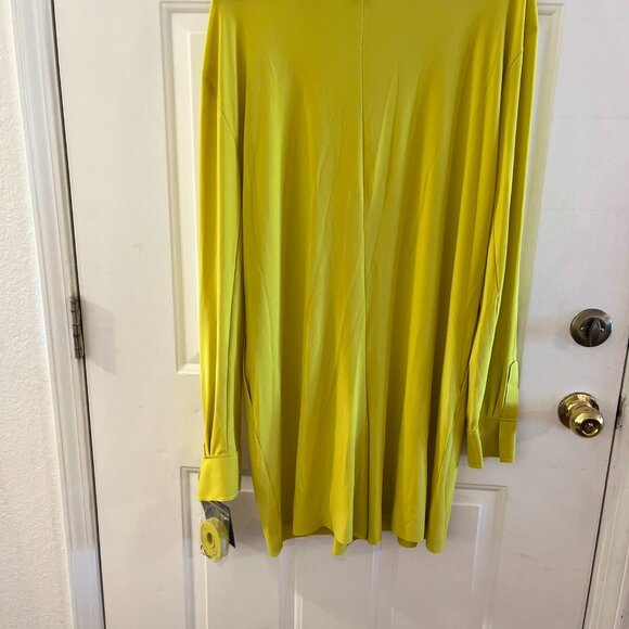 Norma Kamali Woman's Yellow NK Shirt Jumpshort Sz XL - Picture 8 of 14